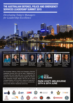 the australian defence, police and emergency services leadership