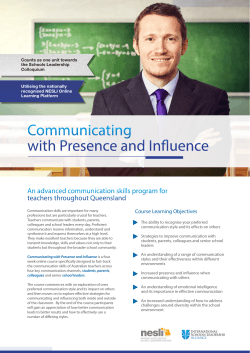 Communicating with Presence and Influence