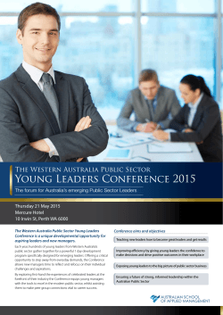 The WA Public Sector Young Leaders Conference 2015
