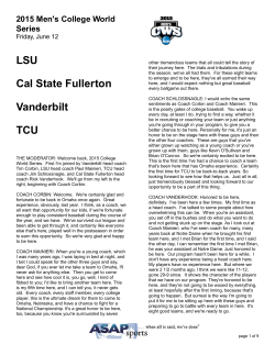 LSU Cal State Fullerton Vanderbilt TCU