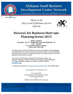 Troy SBDC NxLevel for Business Start