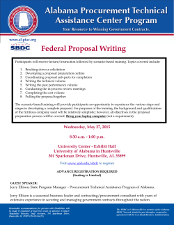 Federal Proposal Writing - Alabama Small Business Development