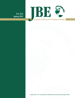 the JBE Spring 2015 Issue