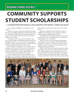 COMMUNITY SUPPORTS STUDENT SCHOLARSHIPS
