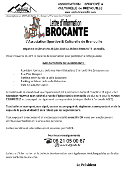brocante 2015 reservation - ascb