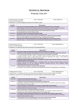 TECHNICAL PROGRAM