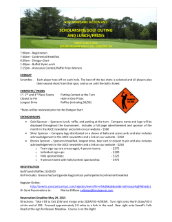 Scholarship Golf Outing and Lunch/Prizes