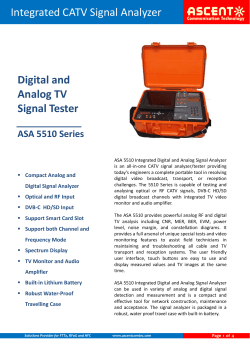 Integrated CATV Signal Analyzer Digital and Analog TV Signal Tester