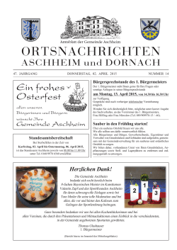 Ortsnachrichtenblatt Do. 02.04.2015
