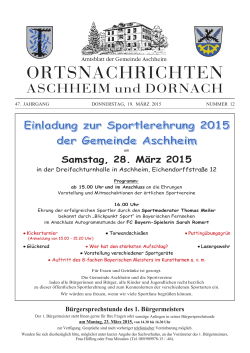 Ortsnachrichtenblatt Do. 19.03.2015