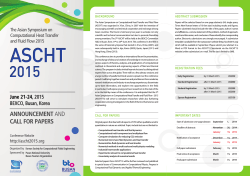 Leaflet of ASCHT2015