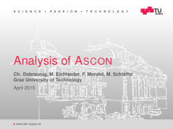 Analysis of Ascon - Graz University of Technology