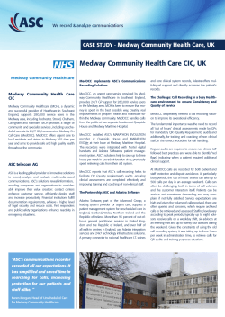 Medway Community Health Care CIC, UK MedOCC, an