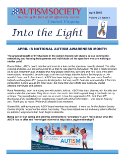 Volume 23, Issue 4 - Autism Society Central Virginia