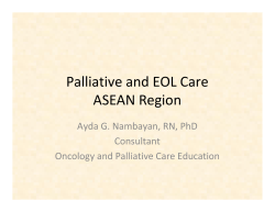 Status of Palliative Care Services in the Region