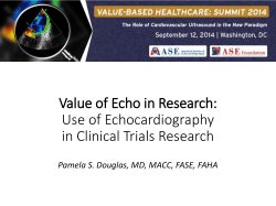 Value of Echo in Clinical Cardiology: CAD Detection