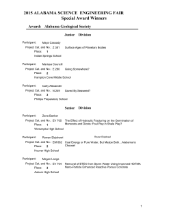 Special Awards - Alabama Science & Engineering Fair