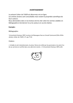 AVERTISSEMENT - ASER du Centre Var