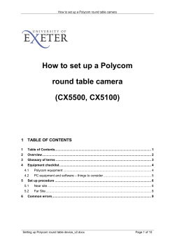 How to set up a Polycom round table camera