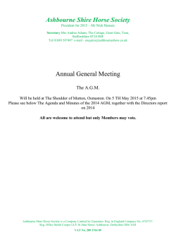 the agm 2015 agenda
