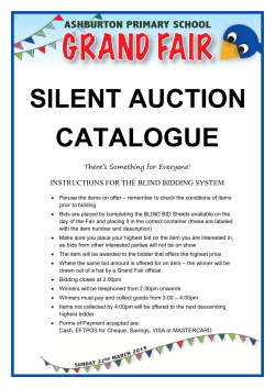 SILENT AUCTION CATALOGUE - Ashburton Primary School