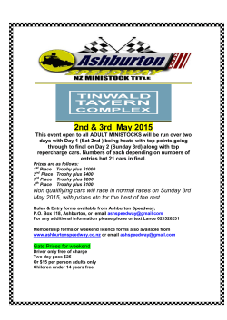2nd & 3rd May 2015 - Ashburton Speedway