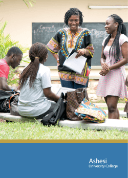 Ashesi Course Catalog - Ashesi University Foundation