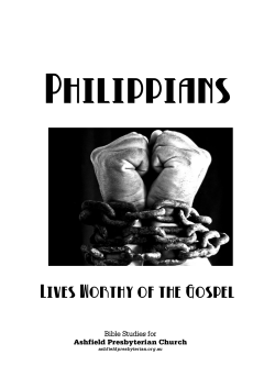 Philippians - Ashfield Presbyterian Church