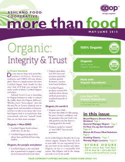 May/June 2015 Newsletter - Ashland Food Co-op