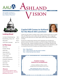 Capitol Hill Comes to Ashland for the March 6th Luncheon
