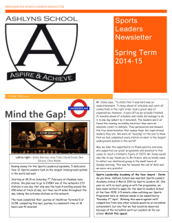 Mind the Gap! - Ashlyns School