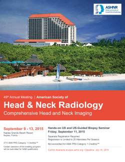 Head & Neck Radiology - American Society of Head and Neck