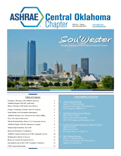 march 2015 newsletter - ASHRAE Central Oklahoma
