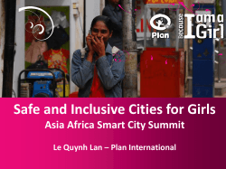 Safe and Inclusive Cities for Girls - Asia Africa Smart City Summit 2015
