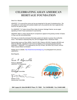 Sponsorship levels - Celebrating Asian American Heritage Foundation