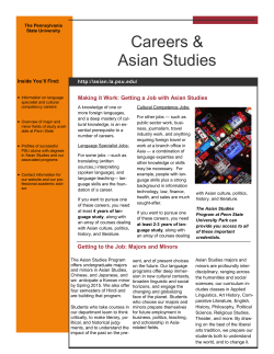 Careers & Asian Studies