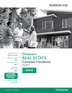 State of Delaware Real Estate Candidate Handbook