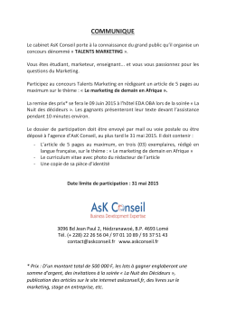 Concours Talents Marketing