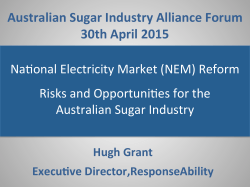 Can the sugar industry do anything about excessive electricity prices