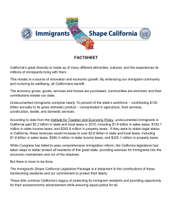 Immigrants Shape California Legislative Package