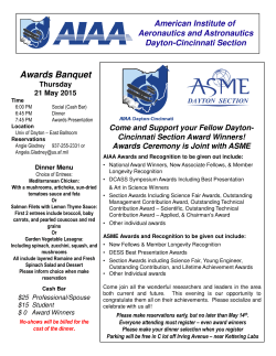 Awards Banquet - ASME Dayton Section