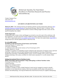 ASN Hosts Award-Winning Lectures