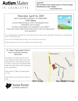 ASNC April 2015 - Autism Society of North Carolina