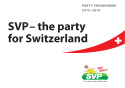 SVP â the party for Switzerland