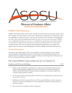 Director of Graduate Affairs - Associated Students of Oregon State