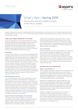 What`s New | Spring 2015