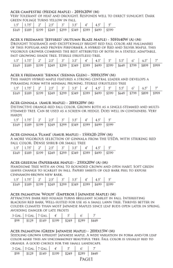 to PDF Version - Aspinall`s Tree Nursery & Landscaping