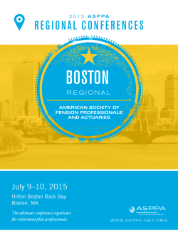 BOSTON - ASPPA Regional Conferences