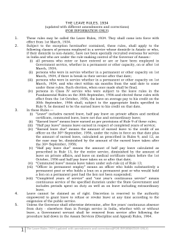 THE LEAVE RULES, 1934 - THE COLLEGE CODE of Provincialised