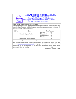 Detailed Advertisement - Assam Petro